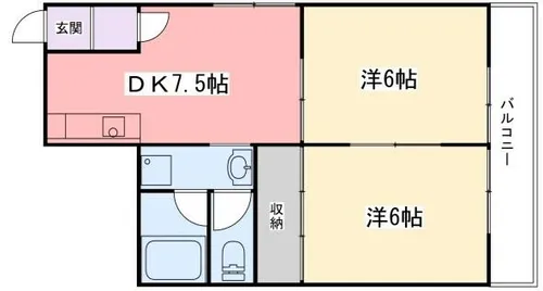 野田中村コーポ【7階】の間取り