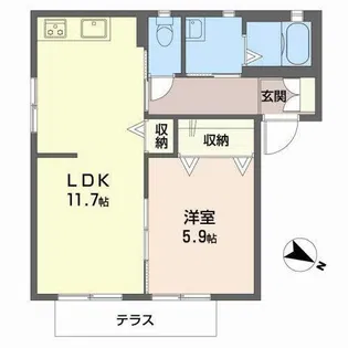 ミナミガーデンハイツII【0101号室】の間取り