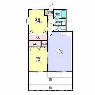 ベルバランセK壱番館【1階】の間取り