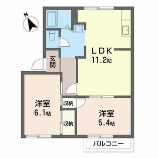 メゾンベルプレ【0203号室】の間取り