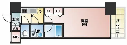 スプランディッド淀屋橋DUE【4階】の間取り