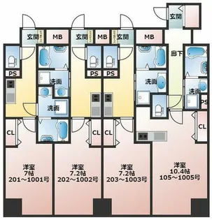 オリエントレジデンス門真栄町【7階】の間取り