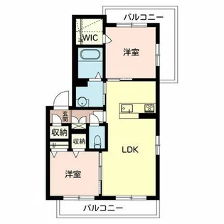 キャトル セゾン【0202号室】の間取り