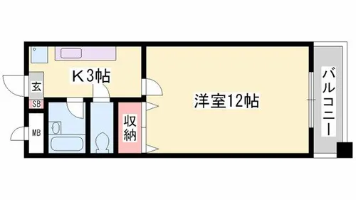 ヴィラ・ソレイユ【302号室】の間取り