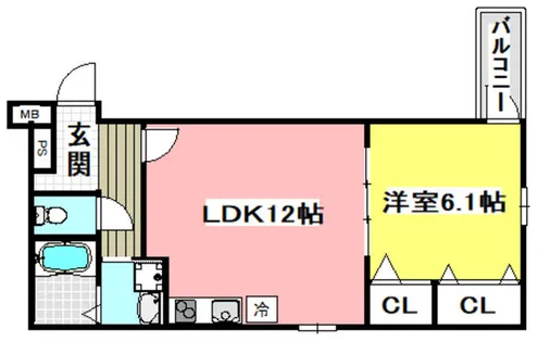 (仮称)フジパレス戸伏町Ⅱ【2階】の間取り