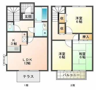エステリーオD棟【1階】の間取り