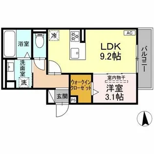 デュープレイス【301号室】の間取り