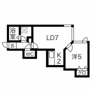 シェモア【1階】の間取り