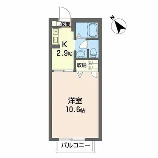 鹿深館【0202号室】の間取り