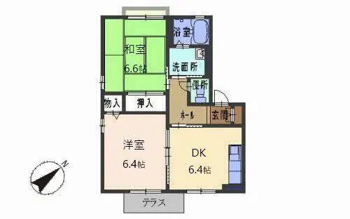 コーポメイグリーン【0101号室】の間取り