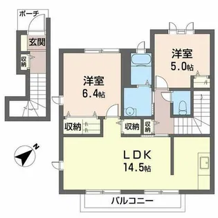 ブランシェ前田【0202号室】の間取り