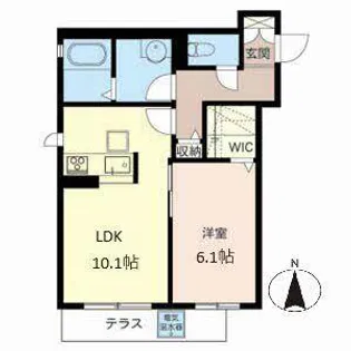 シャーメゾン御所ノ内北町【1階】の間取り