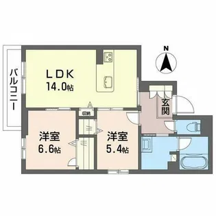 シャーメゾン ヒカリ【0203号室】の間取り
