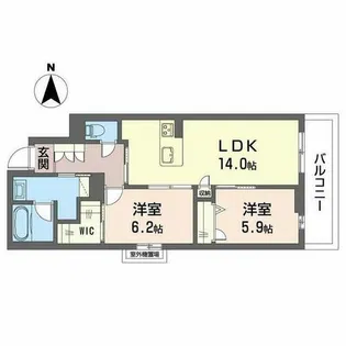 シャーメゾン ヒカリ【0302号室】の間取り