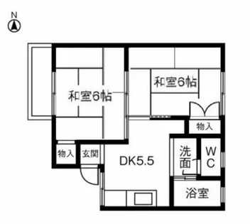 サンパーク林【201号室】の間取り