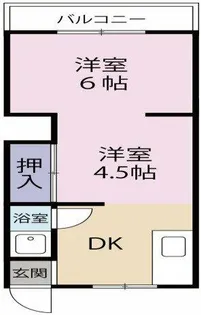 パインリーフ松原【1階】の間取り