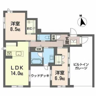 ブリエ松降【0101号室】の間取り