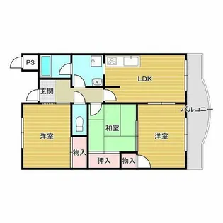 リファインドカースル【2階】の間取り