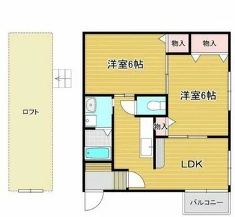 コーポカーペンターⅡ【2階】の間取り