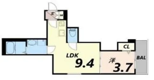 Habitasion京口【303号室】の間取り