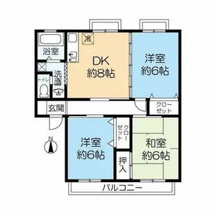 ガーデンハイツ武庫【1階】の間取り