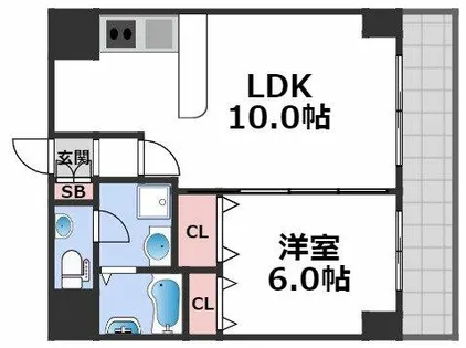 グレイス今里【6階】の間取り