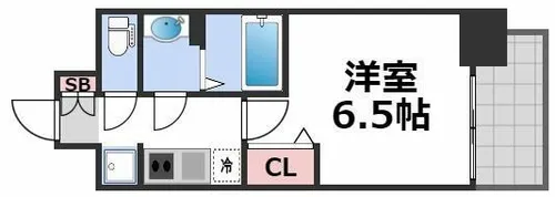 プレサンス玉造ザ・ライブ【4階】の間取り