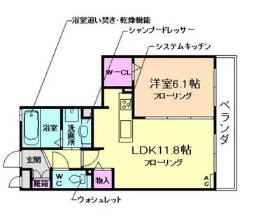 ガーデンパレス箕面 A棟【1階】の間取り