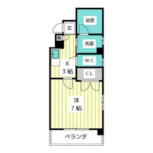 1Kの間取り画像