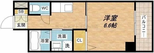 ロジュマン農人橋【3階】の間取り