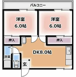 中西ハイツ【2階】の間取り