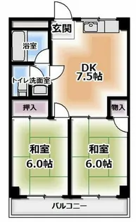 グリーンハイツ門真【4階】の間取り