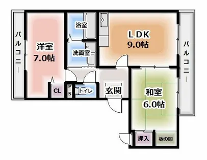 ヴィラヴェールB【2階】の間取り