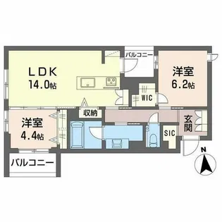 LIV NORITAKE【3階】の間取り