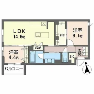 LIV NORITAKE【2階】の間取り