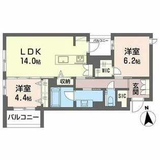 LIV NORITAKE【4階】の間取り