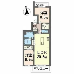 LIV NORITAKE【4階】の間取り