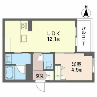 ラックス【4階】の間取り