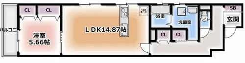 COLORS【3階】の間取り