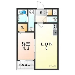 H-maison塚本Ⅱ【1階】の間取り