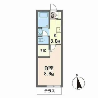 amitie【0107号室】の間取り