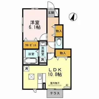 メゾンプラック【1階】の間取り