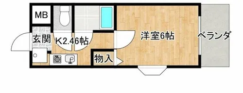 カルムメゾン【203号室】の間取り