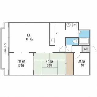 シティパル明園公園【4階】の間取り