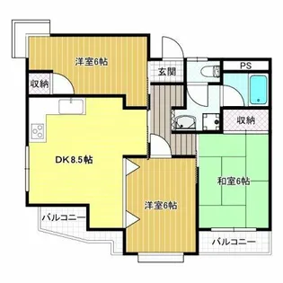 グランデ松原【7階】の間取り