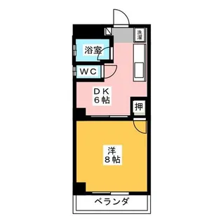 1DKの間取り画像