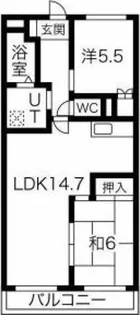 メルベーユ二村台【102号室】の間取り