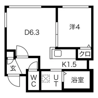 PRIMECOURT北円山【2階】の間取り