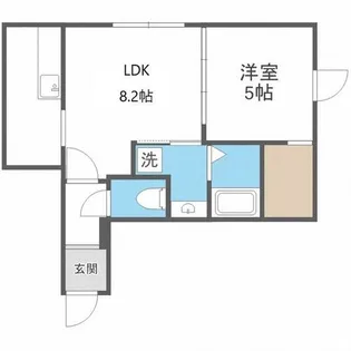 リベルテスクアール七番館【5階】の間取り