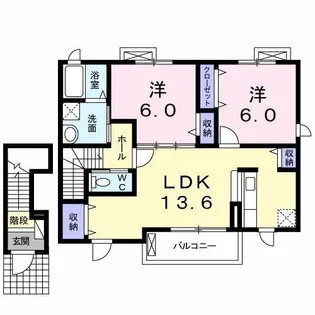 オーシャン グレイスN【2階】の間取り